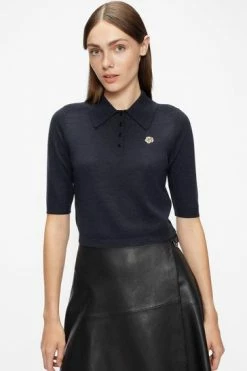 Ted Baker Blue Ameliya Merino Edit Polo Shirt -tedbaker Shop Online unnamed file 4151