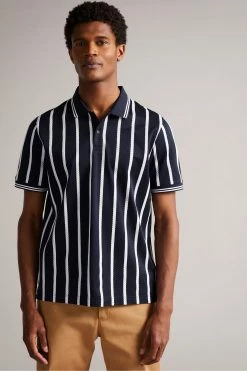 Ted Baker Kimbell Navy Blue Short Sleeve Striped Polo Shirt 10 Ted Baker Kimbell Navy Blue Short Sleeve Striped Polo Shirt -tedbaker Shop Online unnamed file 4154