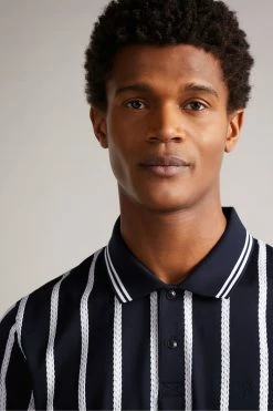 Ted Baker Kimbell Navy Blue Short Sleeve Striped Polo Shirt 11 Ted Baker Kimbell Navy Blue Short Sleeve Striped Polo Shirt -tedbaker Shop Online unnamed file 4155