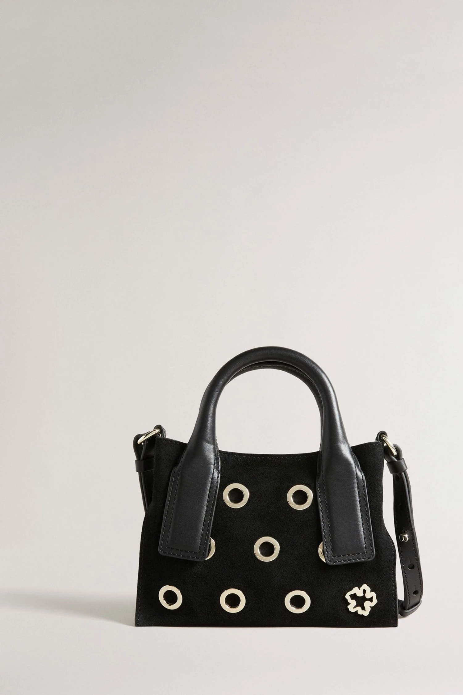 Ted Baker Mayzii Black Eyelet Detail Mini Grab Tote Bag 3 Ted Baker Mayzii Black Eyelet Detail Mini Grab Tote Bag