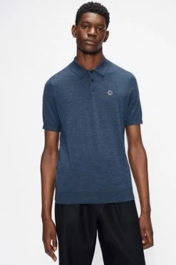 Ted Baker Blue Haworth Ss Knitted Polo Shirt -tedbaker Shop Online unnamed file 4175