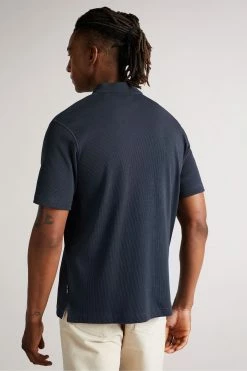 Ted Baker Navy Blue Remark Ribbed Polo Shirt 10 Ted Baker Navy Blue Remark Ribbed Polo Shirt -tedbaker Shop Online unnamed file 4189