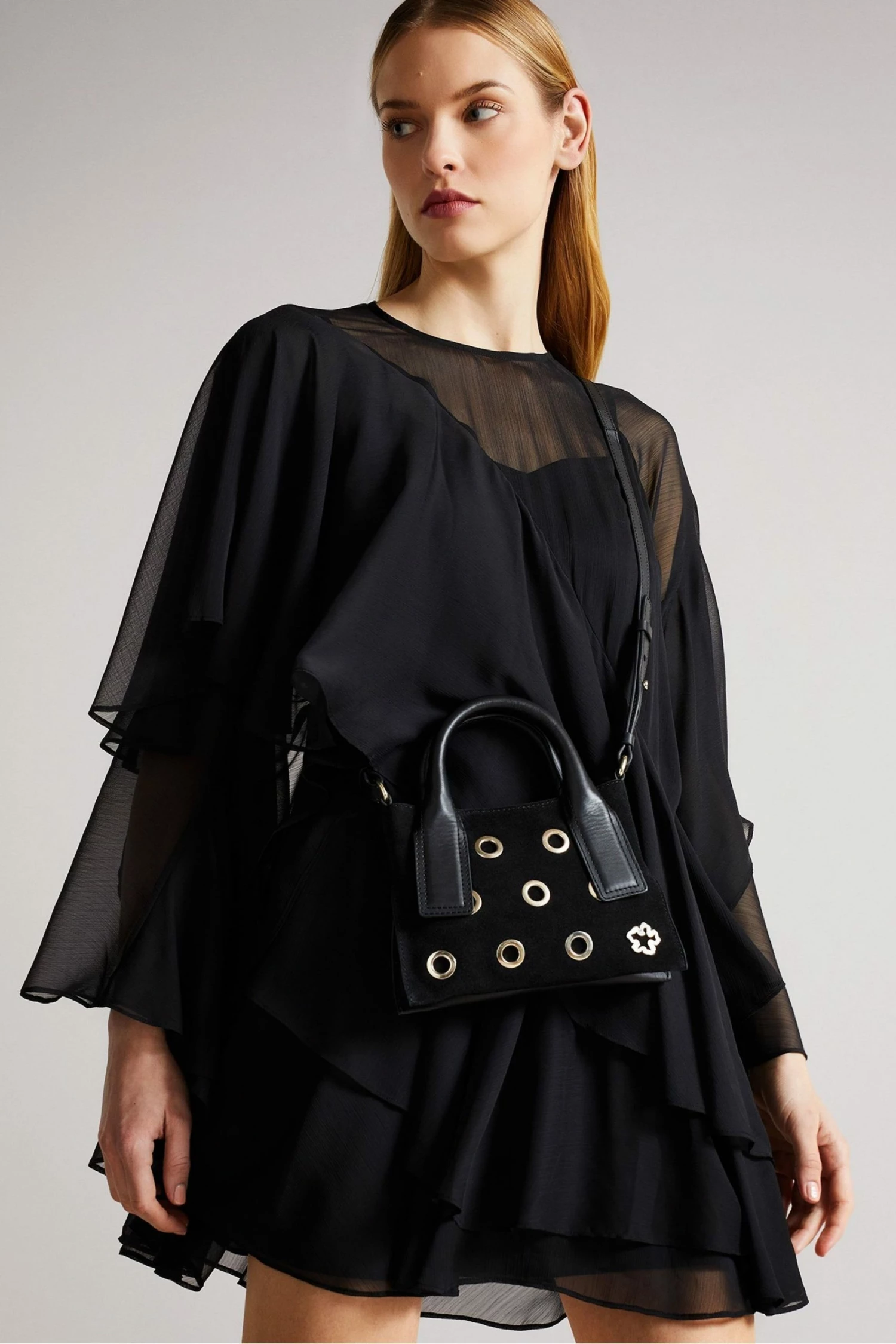 Ted Baker Mayzii Black Eyelet Detail Mini Grab Tote Bag 7 Ted Baker Mayzii Black Eyelet Detail Mini Grab Tote Bag - Image 5