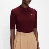 Ted Baker Womens Maroon Ameliya Merino Edit Polo Shirt -tedbaker Shop Online unnamed file 4219
