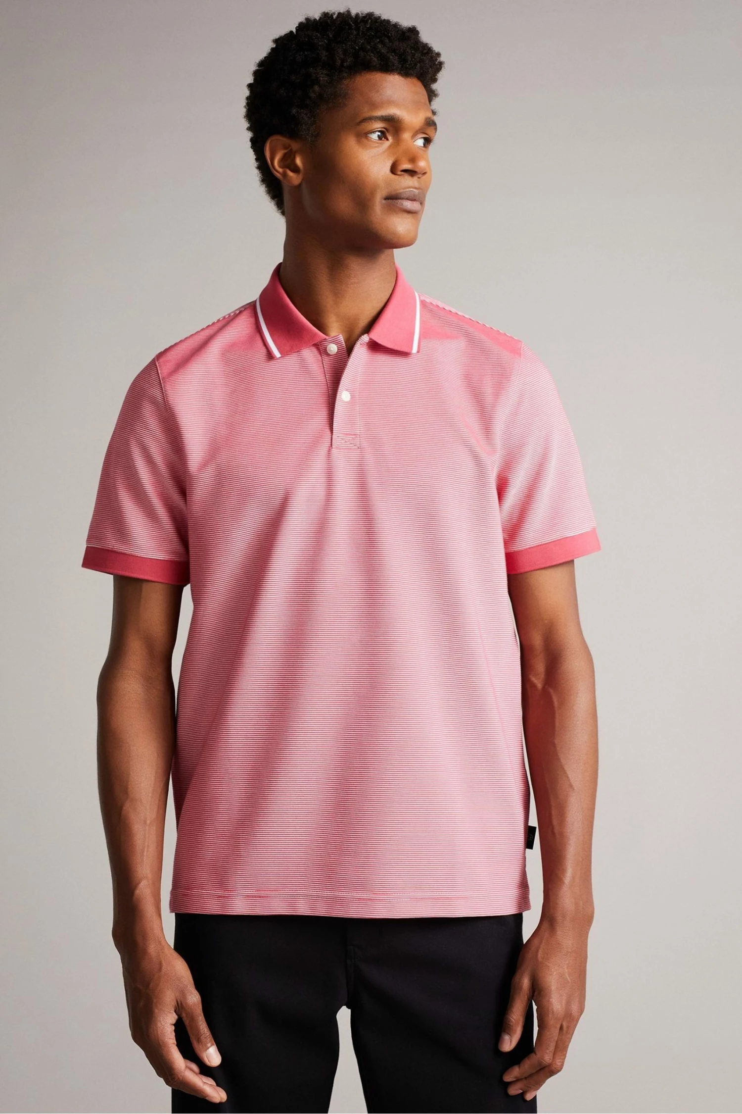 Ted Baker Ellerby Pink Ss Striped Polo Shirt 3 Ted Baker Ellerby Pink Ss Striped Polo Shirt