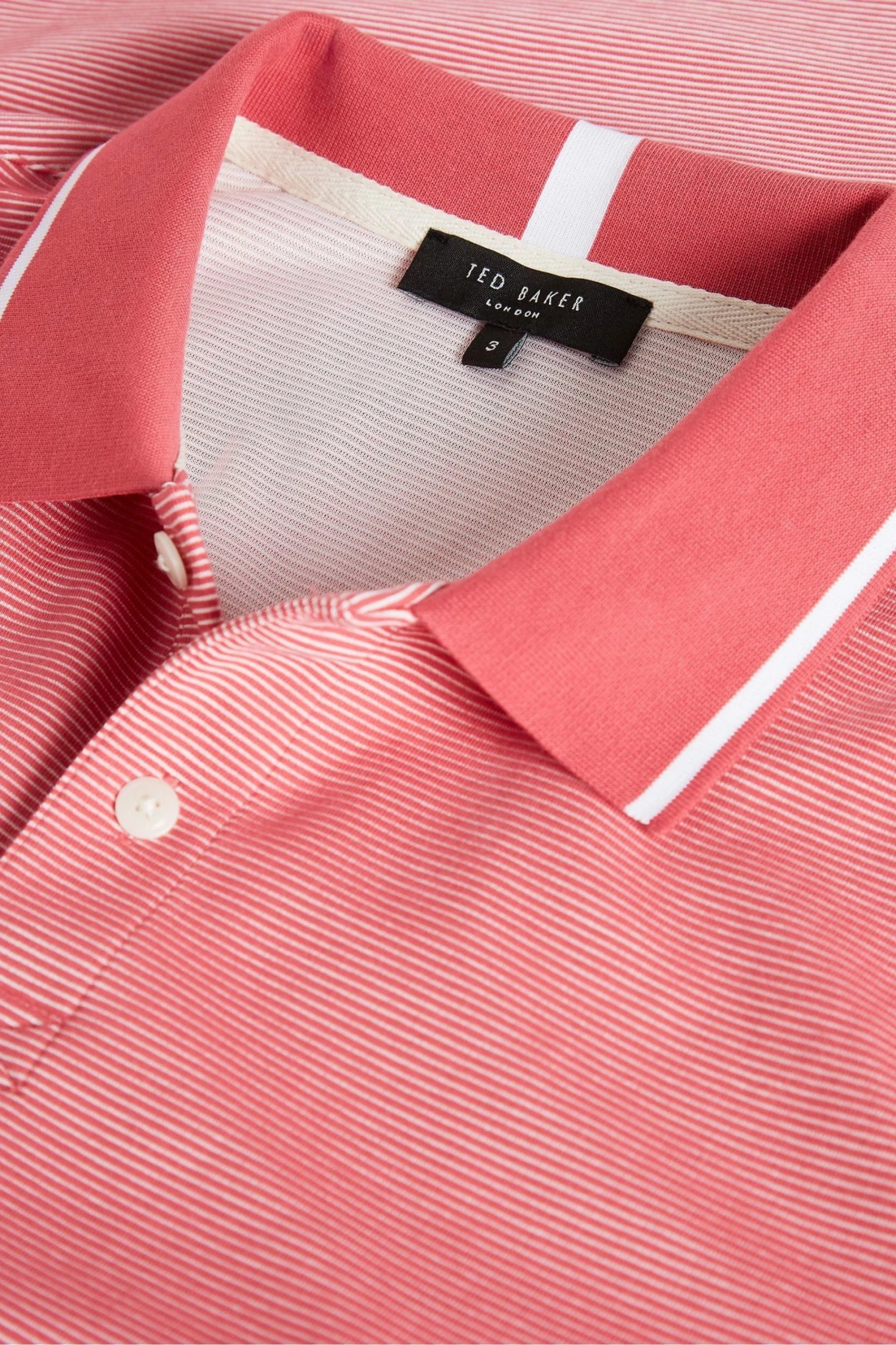 Ted Baker Ellerby Pink Ss Striped Polo Shirt 7 Ted Baker Ellerby Pink Ss Striped Polo Shirt - Image 5