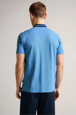 Ted Baker Regent Blue Ss Piqué Polo Shirt -tedbaker Shop Online unnamed file 4238