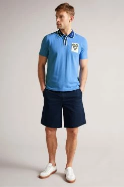Ted Baker Regent Blue Ss Piqué Polo Shirt -tedbaker Shop Online unnamed file 4239