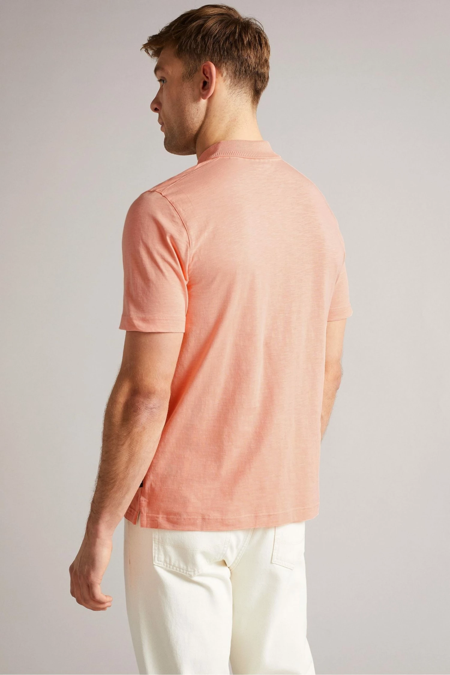 Ted Baker Delvin Light Pink Short Sleeve Polo Shirt 4 Ted Baker Delvin Light Pink Short Sleeve Polo Shirt - Image 2