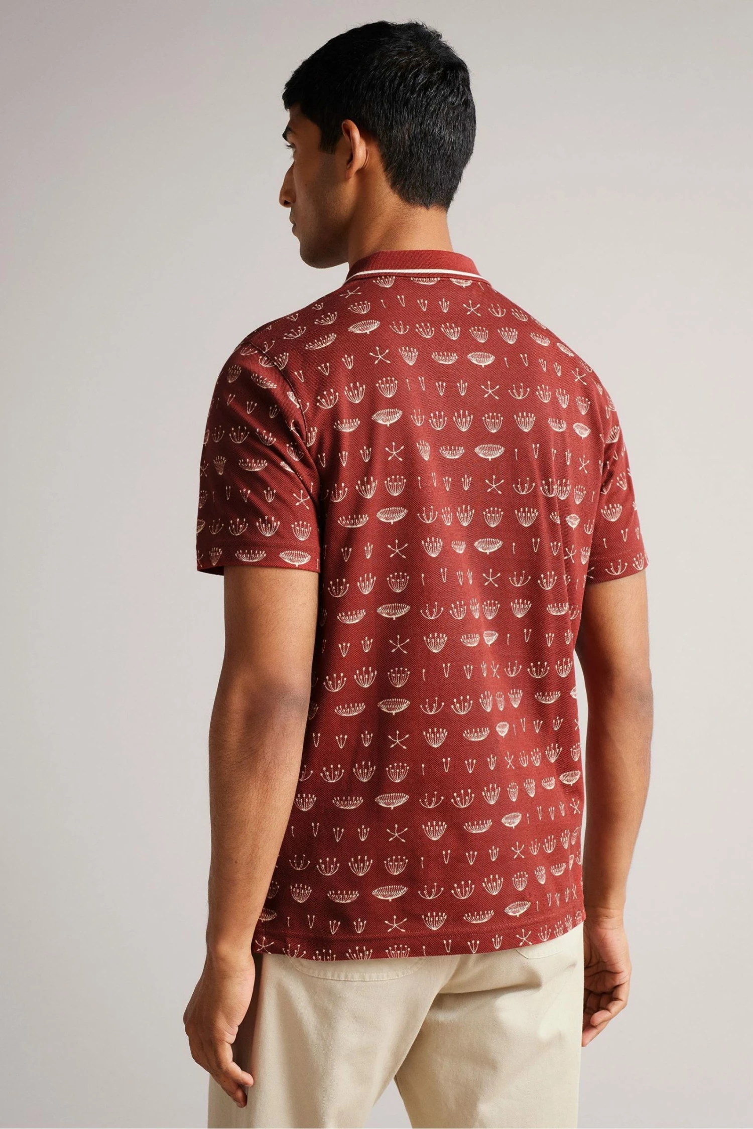 Ted Baker Colves Orange Short Sleeve Printed Polo Shirt 7 Ted Baker Colves Orange Short Sleeve Printed Polo Shirt - Image 5