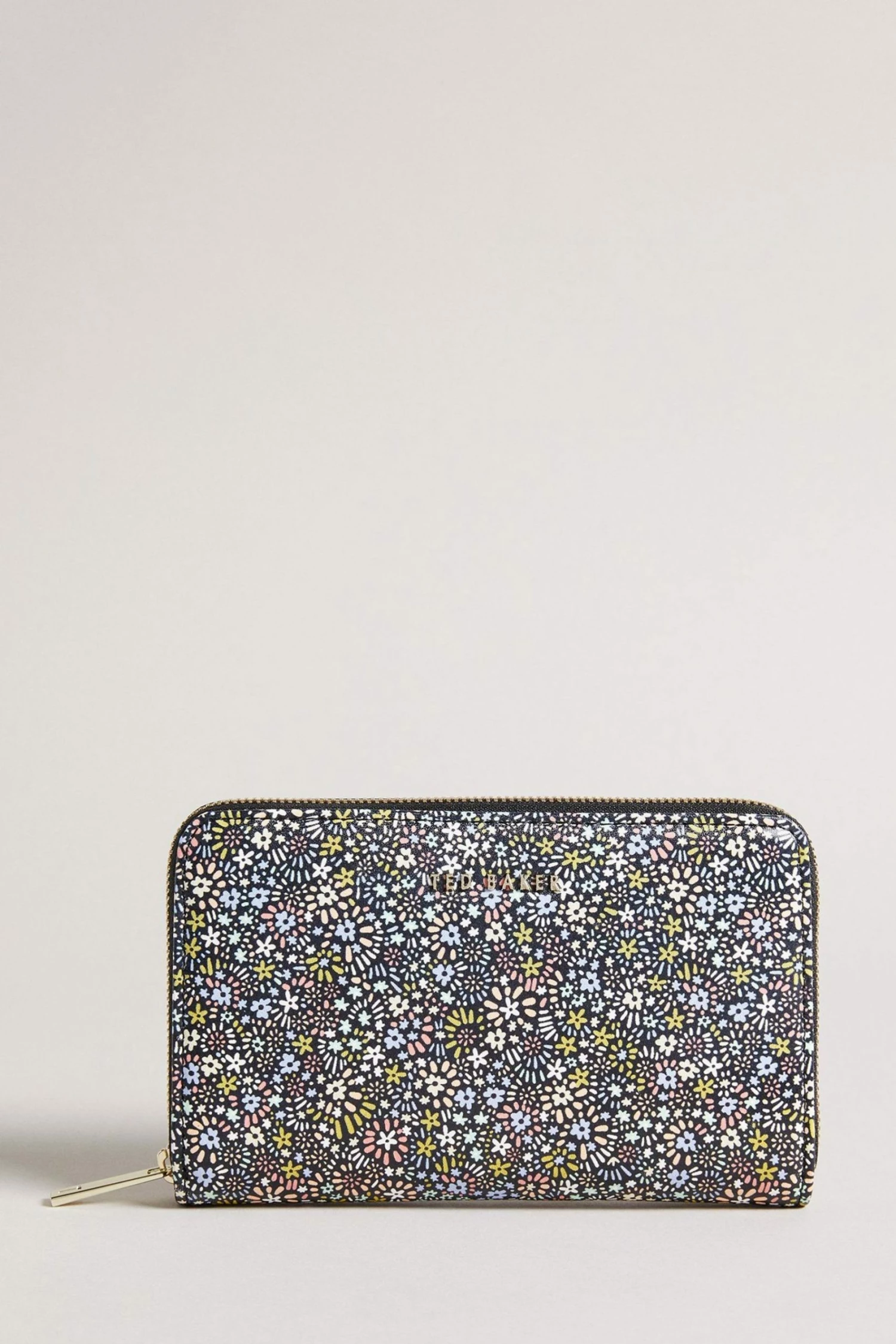 Ted Baker Retra Black Retro Flood Micro Floral Midi Zip Purse 3 Ted Baker Retra Black Retro Flood Micro Floral Midi Zip Purse