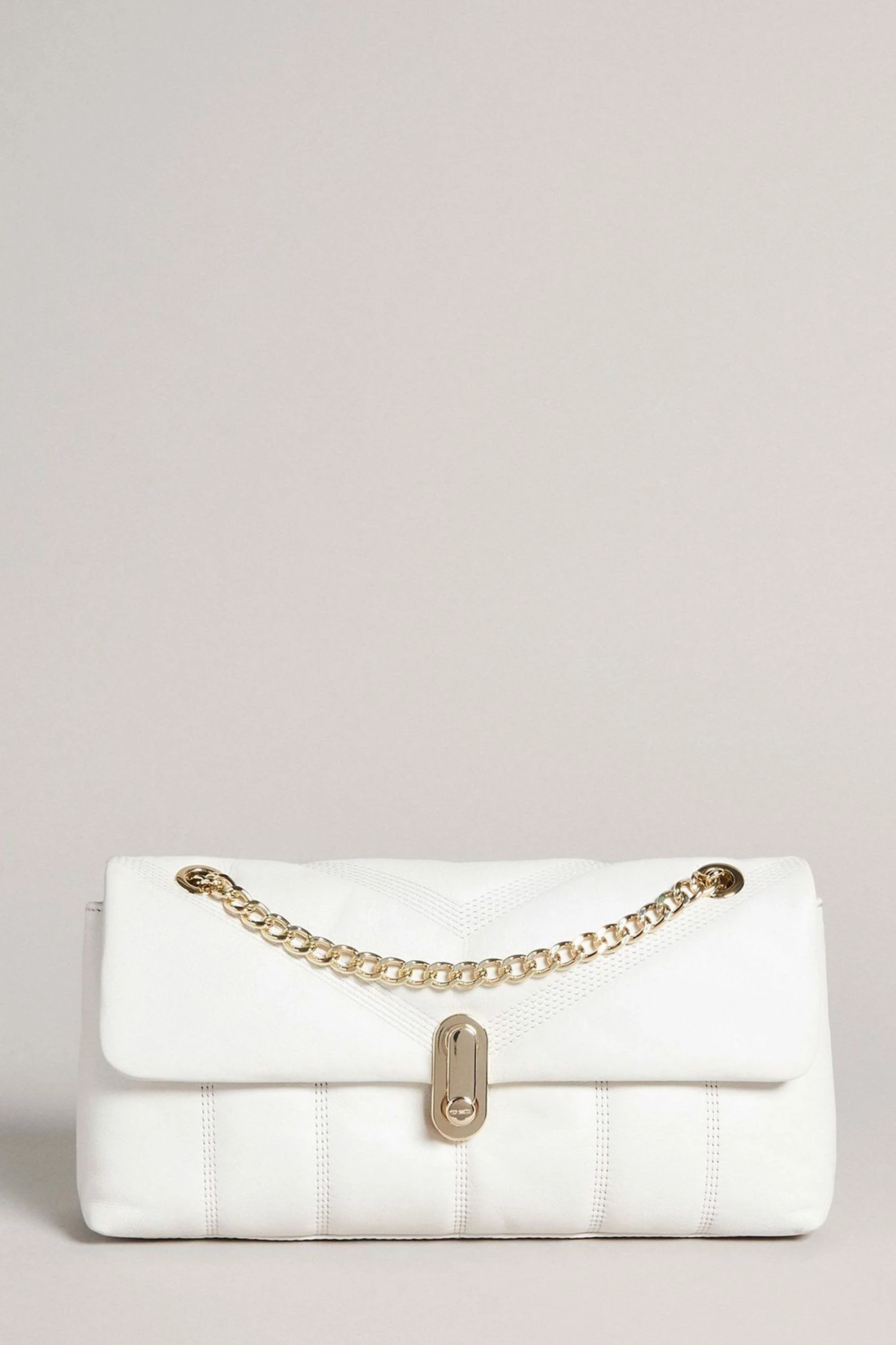 Ted Baker Cream Ayahli Leather Puffer Quilted Shoulder Bag 3 Ted Baker Cream Ayahli Leather Puffer Quilted Shoulder Bag