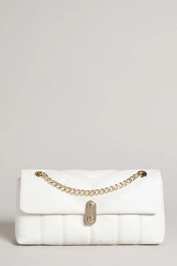 Ted Baker Cream Ayahli Leather Puffer Quilted Shoulder Bag 6 Ted Baker Cream Ayahli Leather Puffer Quilted Shoulder Bag - Image 4