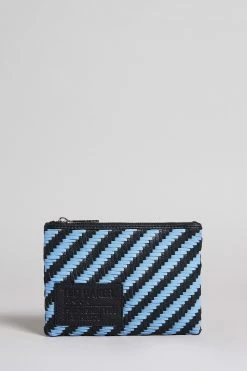 Ted Baker Woveta Blue Woven Leather Small Pouch