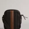 Ted Baker Brn-Choc Evver Striped Pu Flight Bag -tedbaker Shop Online unnamed file 447