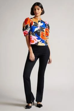 Ted Baker Black Puff Sleeve Top With Seam Detailing 10 Ted Baker Black Puff Sleeve Top With Seam Detailing -tedbaker Shop Online unnamed file 4484