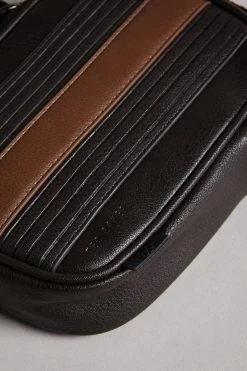 Ted Baker Brn-Choc Evver Striped Pu Flight Bag -tedbaker Shop Online unnamed file 449