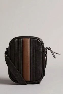 Ted Baker Brn-Choc Evver Striped Pu Flight Bag -tedbaker Shop Online unnamed file 450