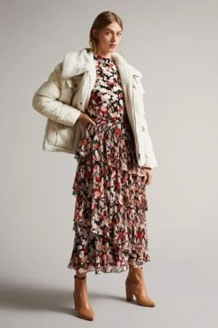 Ted Baker Black Rives High Neck Printed Top -tedbaker Shop Online unnamed file 4581