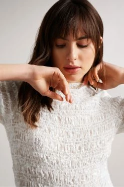 Ted Baker Womens White Tora Fitted Top 11 Ted Baker Womens White Tora Fitted Top -tedbaker Shop Online unnamed file 4585