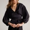 Ted Baker Navy Blue Ralda Wrap Top With Blouson Full Sleeve -tedbaker Shop Online unnamed file 4588