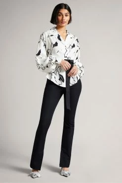 Ted Baker Eddith White Integral Wrap Detail Top With Belt -tedbaker Shop Online unnamed file 4613