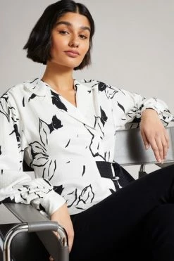 Ted Baker Eddith White Integral Wrap Detail Top With Belt -tedbaker Shop Online unnamed file 4616