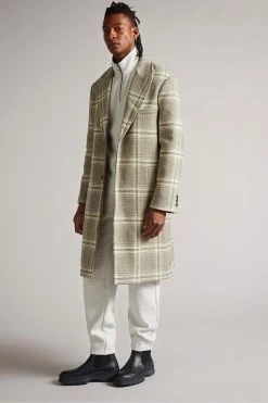 Ted Baker Natural Ogle Relaxed Fit Check Coat -tedbaker Shop Online unnamed file 4700