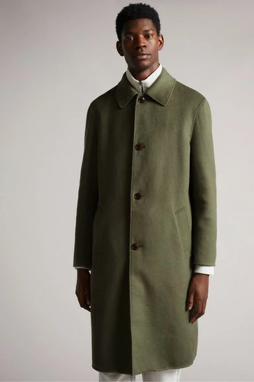 Ted Baker Powpow Green Double Splitable Wool Car Coat 8 Ted Baker Powpow Green Double Splitable Wool Car Coat - Image 6