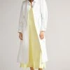 Ted Baker Pira White Fabric Blocked Pleated Trench Coat -tedbaker Shop Online unnamed file 4753