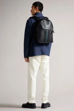 Ted Baker Black Esentle Striped Pu Backpack 12 Ted Baker Black Esentle Striped Pu Backpack -tedbaker Shop Online unnamed file 479