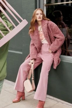 Ted Baker Kayyti Faux Fur Wide Collar Cocoon Coat -tedbaker Shop Online unnamed file 4798