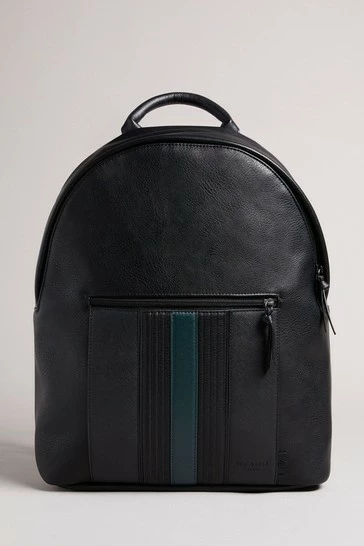 Ted Baker Black Esentle Striped Pu Backpack 8 Ted Baker Black Esentle Striped Pu Backpack - Image 6