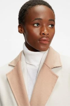 Ted Baker Anahh White Flood Length Double Faced Wool Coat -tedbaker Shop Online unnamed file 4837