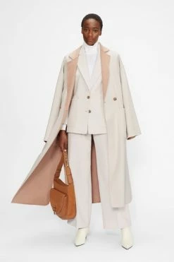 Ted Baker Anahh White Flood Length Double Faced Wool Coat -tedbaker Shop Online unnamed file 4839