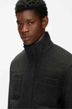 Ted Baker Grey Traks Funnel Neck Coat -tedbaker Shop Online unnamed file 4843