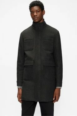 Ted Baker Grey Traks Funnel Neck Coat -tedbaker Shop Online unnamed file 4845