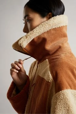 Ted Baker Cream/Pink Colourblock Borj Coat -tedbaker Shop Online unnamed file 4883