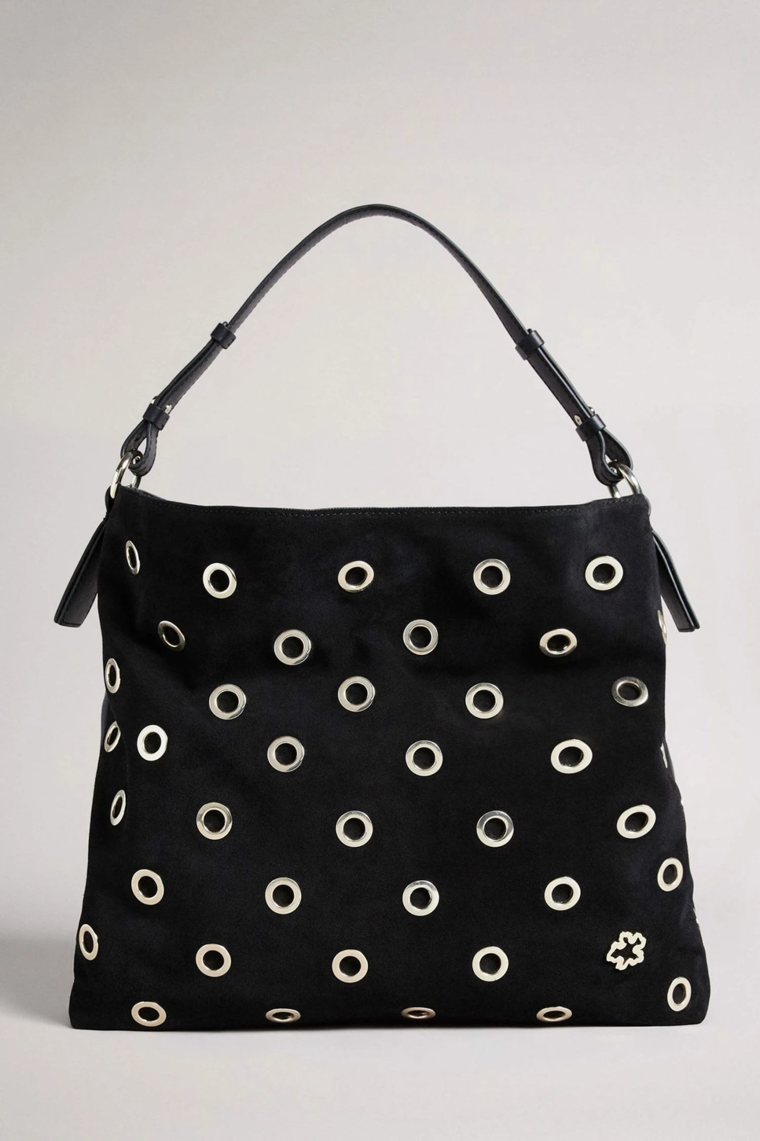 Ted Baker Meida Black Eyelet Detail Swag Bag 3 Ted Baker Meida Black Eyelet Detail Swag Bag