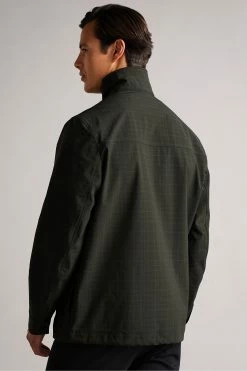 Ted Baker Mens Green Dafen Khaki Checked Overhead Funnel Neck Coat -tedbaker Shop Online unnamed file 4905