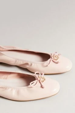 Ted Baker Baylay Dusky-Pink Leather Bow Ballet Pump Shoes 9 Ted Baker Baylay Dusky-Pink Leather Bow Ballet Pump Shoes -tedbaker Shop Online unnamed file 4937