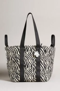 Ted Baker Cayzeba White Zebra Detail Large Nylon Tote Bag -tedbaker Shop Online unnamed file 500