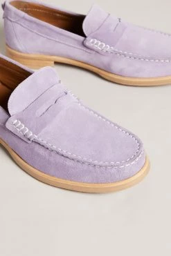 Ted Baker Alfey Lilac Suede Moccasin Shoes -tedbaker Shop Online unnamed file 5019