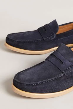 Ted Baker Alfey Navy Suede Moccasin Shoes -tedbaker Shop Online unnamed file 5024