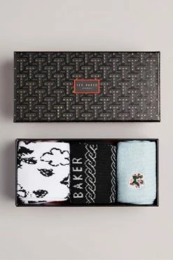 Ted Baker Coolpak Natural Assorted Three Pack Of Socks -tedbaker Shop Online unnamed file 5055