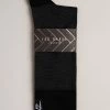 Ted Baker Grey Tedtext Semi Plain Socks -tedbaker Shop Online unnamed file 5056