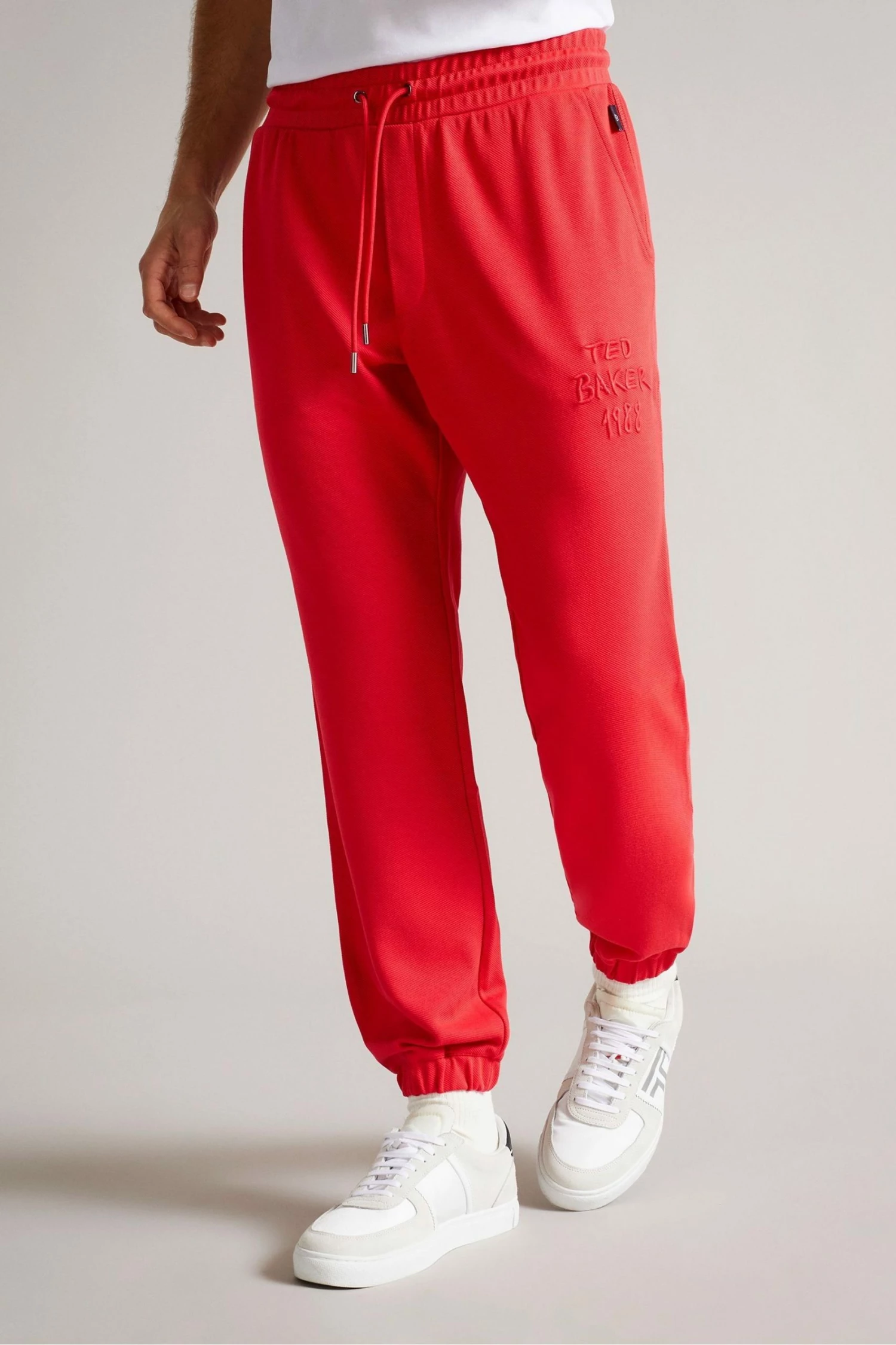 Ted Baker Brt-Red Downham Branded Jersey Joggers 4 Ted Baker Brt-Red Downham Branded Jersey Joggers - Image 2