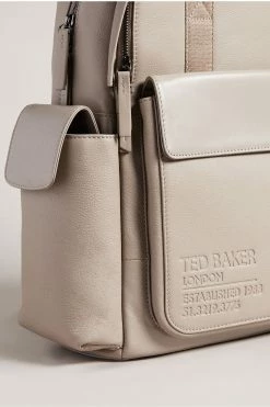 Ted Baker Natural Kailen Stone Branded Leather Backpack Bag -tedbaker Shop Online unnamed file 529