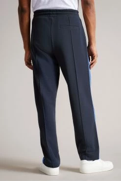 Ted Baker Sloans Navy Blue Jersey Joggers With Stripe Detail -tedbaker Shop Online unnamed file 5343