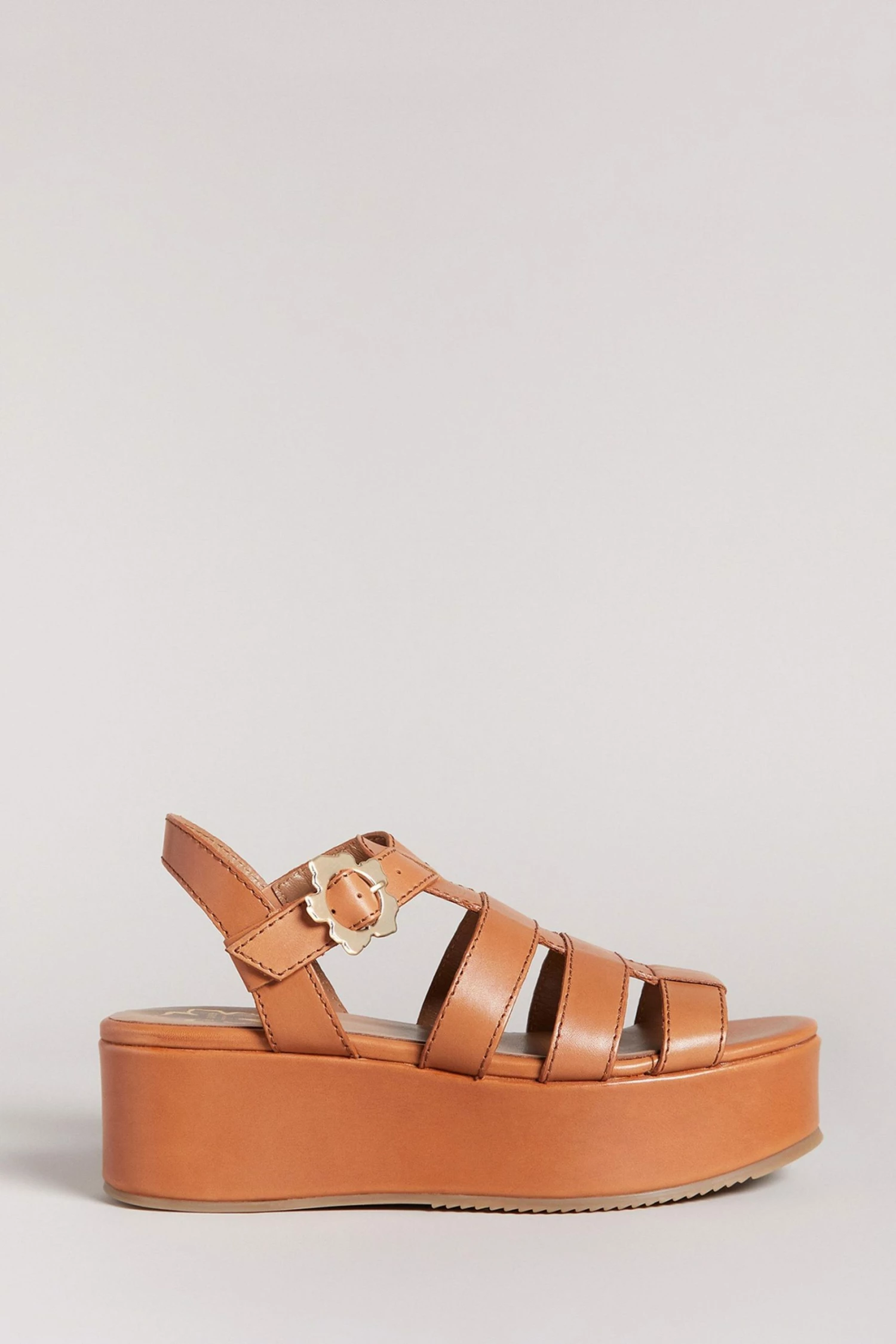 Ted Baker Ffayeta Light Brown Leather Fisherman Platform Sandals 3 Ted Baker Ffayeta Light Brown Leather Fisherman Platform Sandals